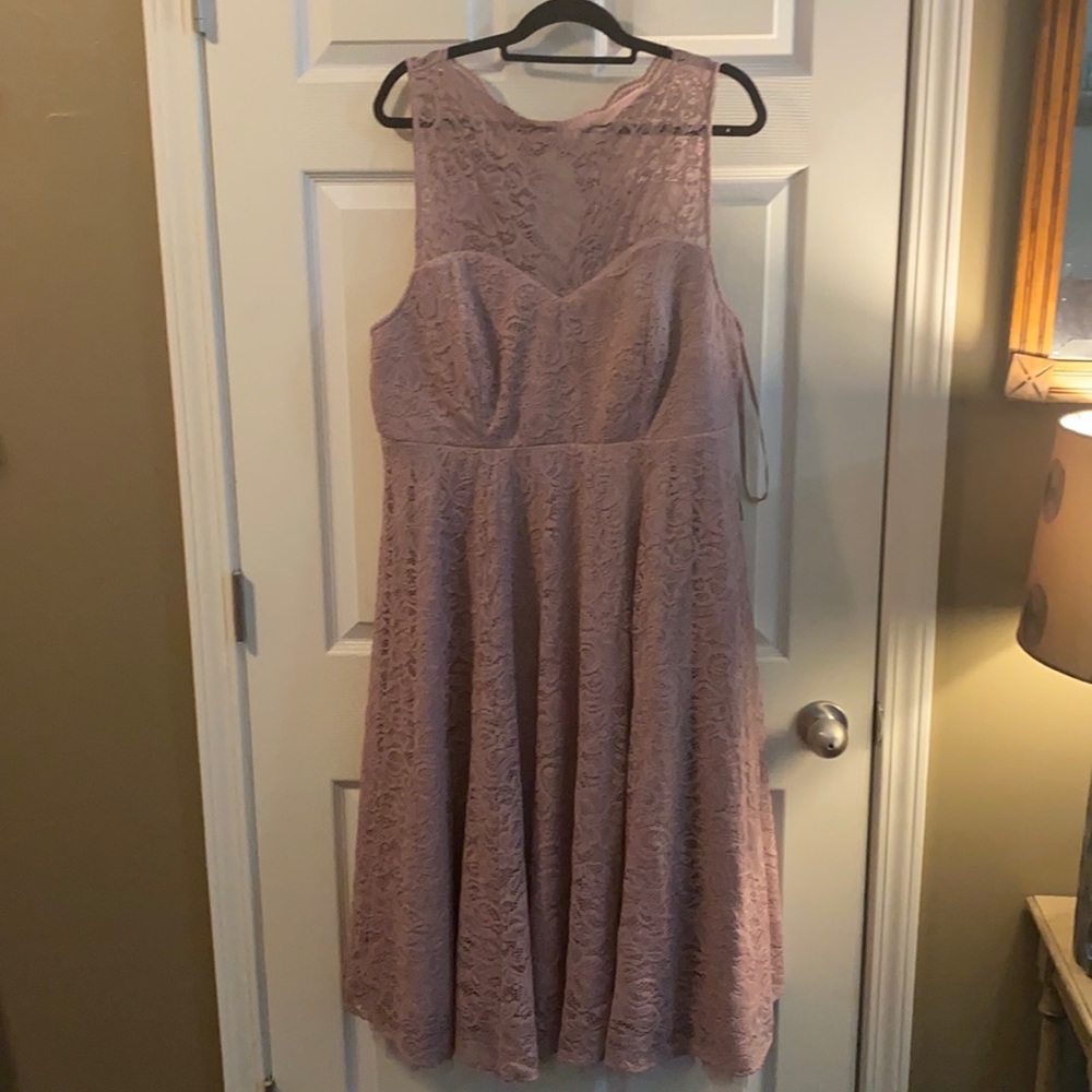 Torrid Mauve Lace special occasion dress NWT
